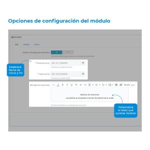 Alternative view of Message on Holiday Module