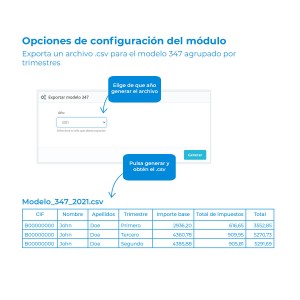 Alternative view of Módulo Exportar Listado de Facturas